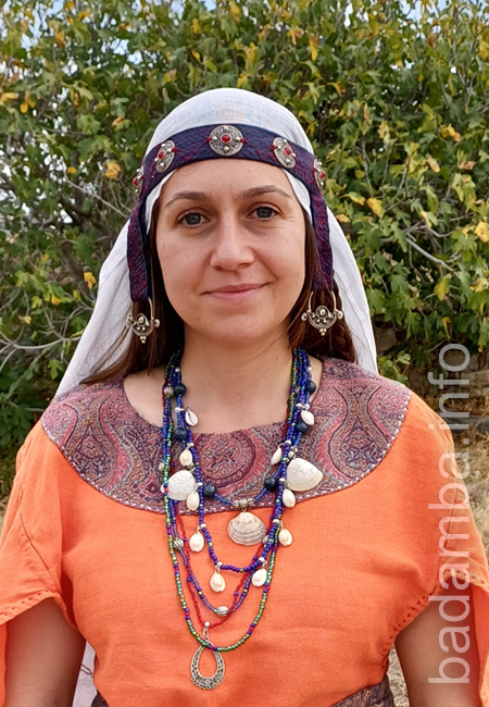 necklace and head adornment