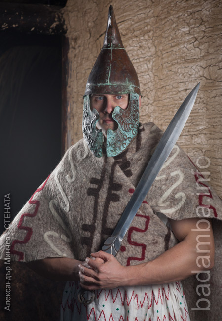 Thracian warrior with helmet