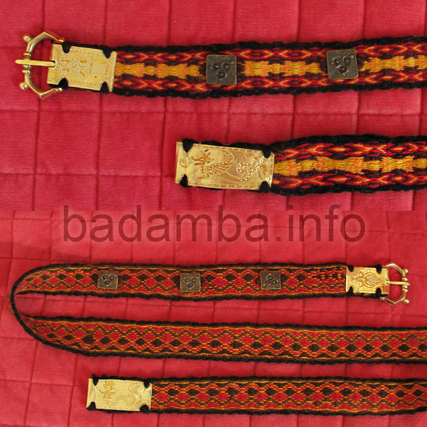 Belt with tablet weaving